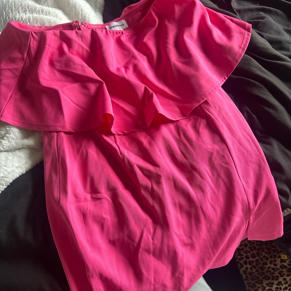 Revolve Superdown Pink Off-Shoulder Dress